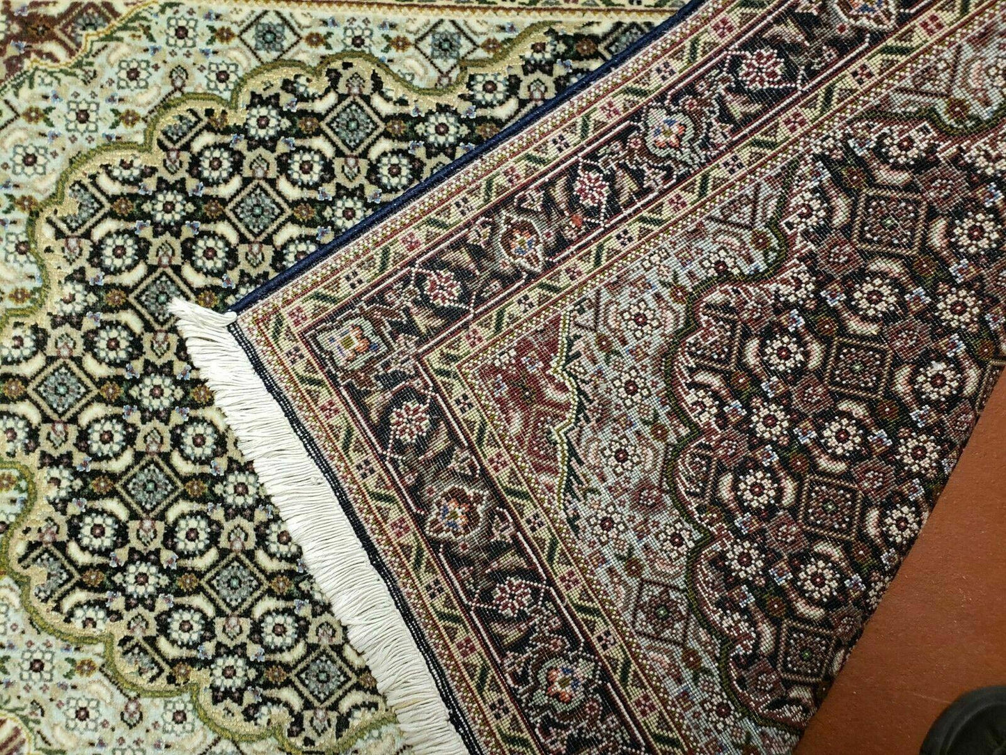 Persian Hand Knotted Rug 2 Ft 4 In By 3 Ft Birds And Flowers Wool Tabriz