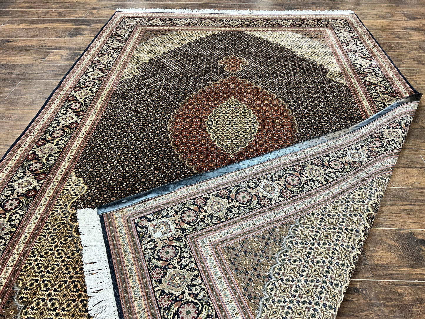 Persian Tabriz Rug 7x10 Hand Knotted Wool Vintage Carpet Collection