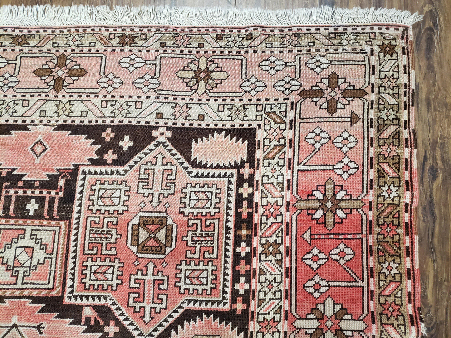 Caucasian Rug Shirvan Carpet Hand Knotted Wool Antique Runner Five Foot Five By Ten Foot Nine