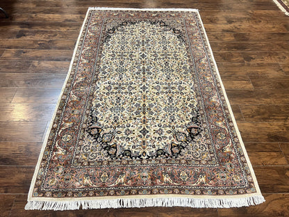 Premium Handmade Wool Persian Rug 5x8 Vintage Floral Allover Oriental Carpet