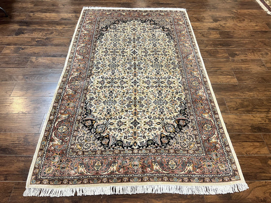 Premium Handmade Wool Persian Rug 5x8 Vintage Floral Allover Oriental Carpet