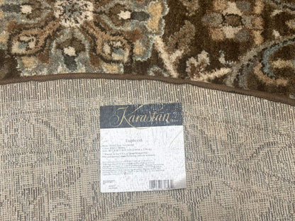 Karastan Rug Euphoria Round 8x8 Ft Indo Mahal Design Contemporary