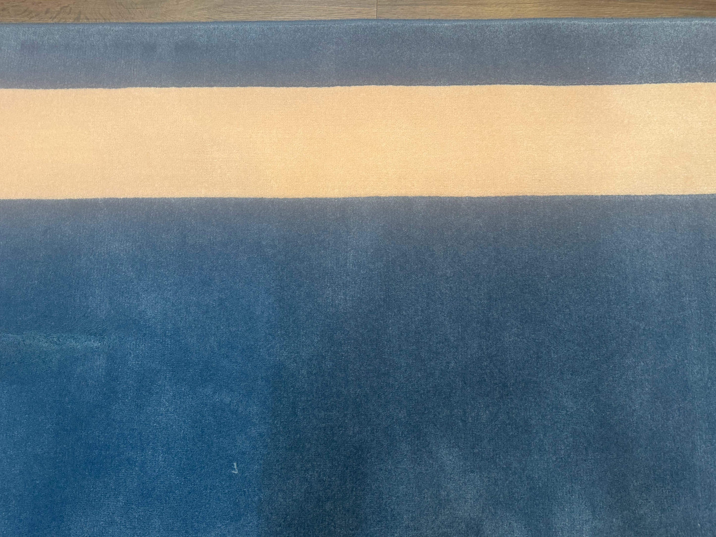 Blue And Cream Square Rug 10x10 Ft Hand Tufted Wool Modern Area Carpet