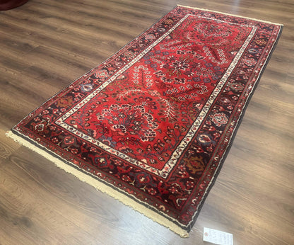 Persian Hamadan Rug Red Runner 2.6 By 6.8 Ft Floral Antique Carpet