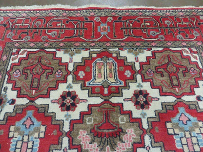 Antique Turkish Anatolian Wool Rug 4x6 Handwoven With Vegetable Dyes