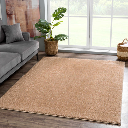 Judy Brown Washable Area Rug - Stylish Durable Easy to Clean