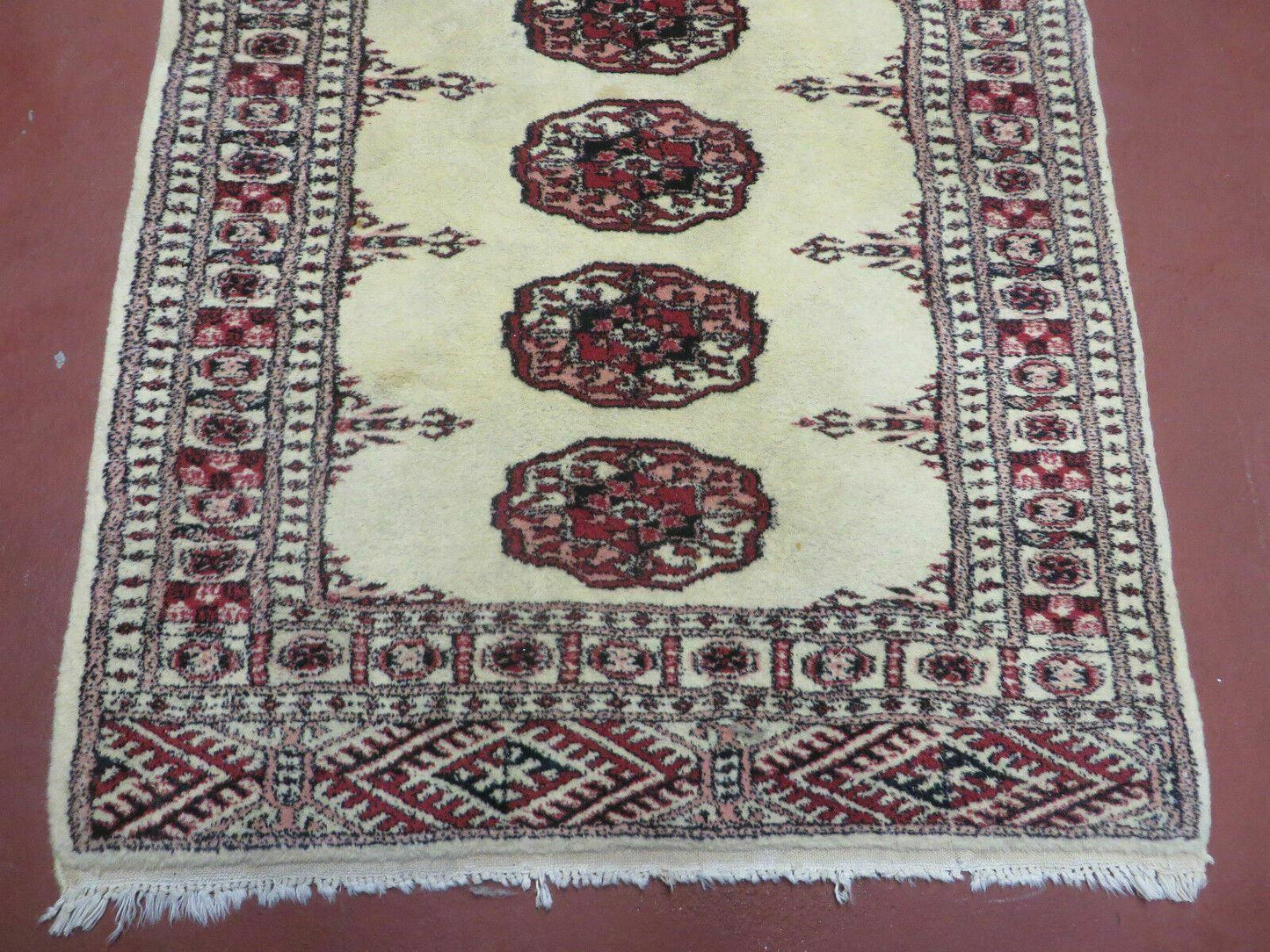 Turkoman Bokhara Rug Handmade Pakistani Wool Runner 2ft 7in By 6ft 9in