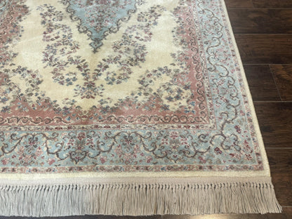 Karastan Kirman Wool Rug 4x6 Pastel Ivory Vintage Discontinued