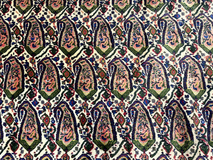 Persian Kurdish Rug 8x11 Boteh Design With Repeated Paisleys And Bird Pictorials Sannadaji Carpet