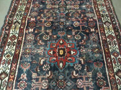 Antique Turkish Wool Runner Rug Handwoven Allover Pattern 3 Ft 6 In By 10 Ft 3 In