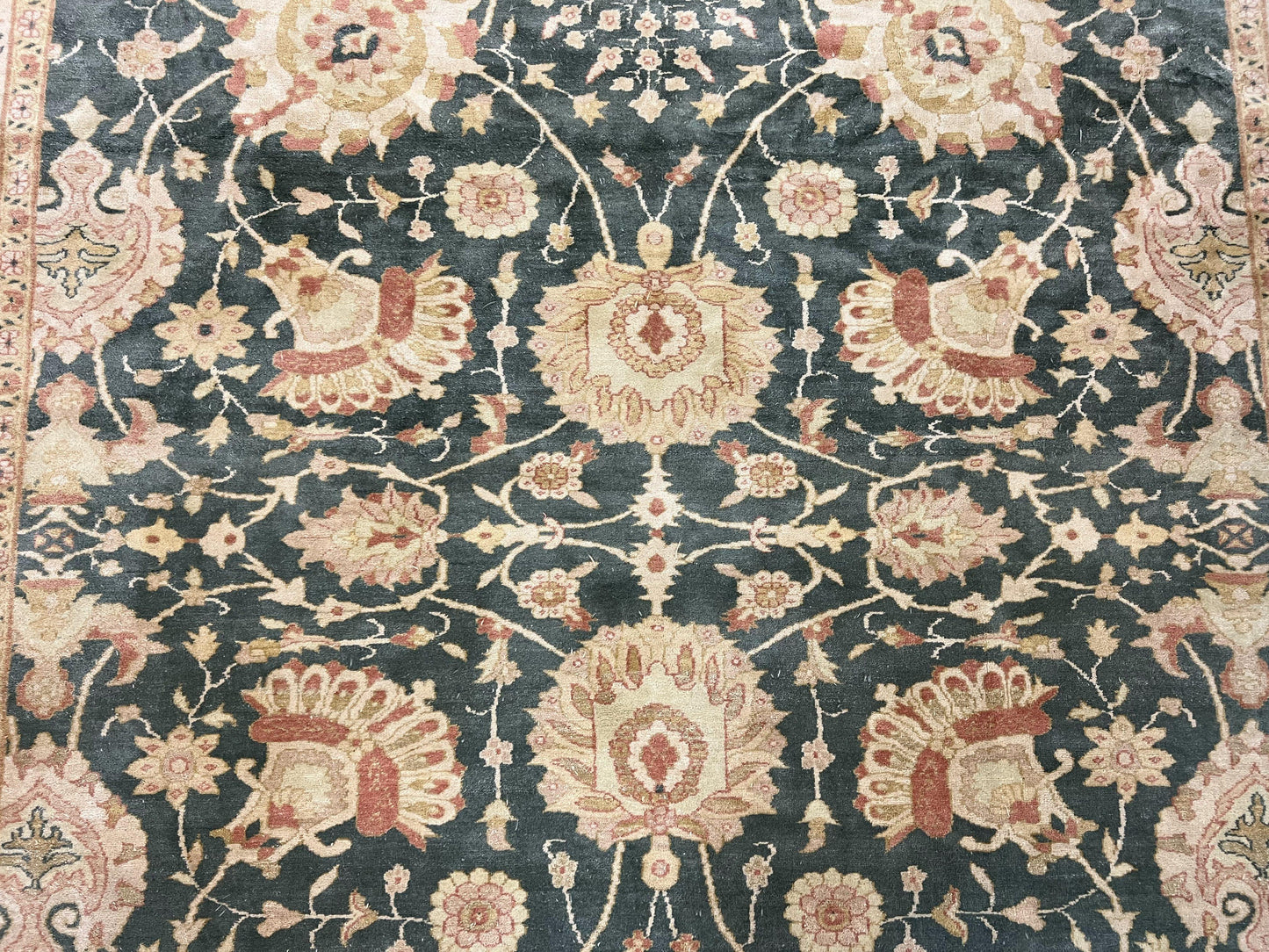 Egyptian Mahal Rug 10x14 Hand Knotted Wool Large Vintage Floral Persian Area Rug