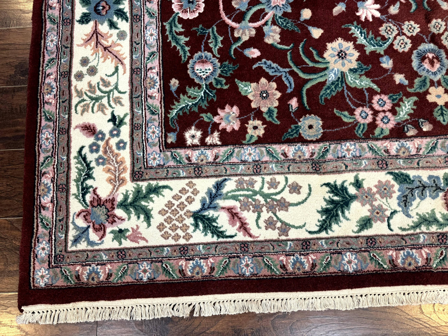 Wool floral carpet