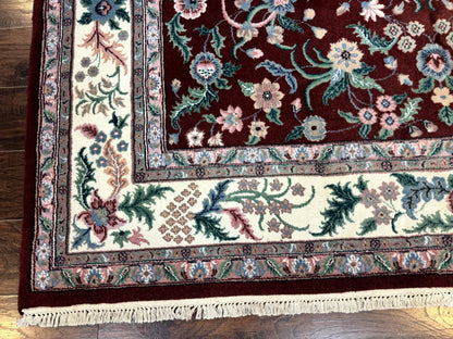 Wool floral carpet