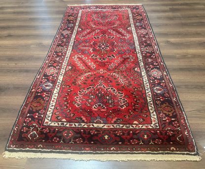 Persian Hamadan Rug Red Runner 2.6 By 6.8 Ft Floral Antique Carpet