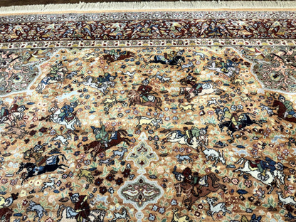 Karastan Rug 10x14 Persian Hunting Wool Pile Vintage Power Loomed In USA