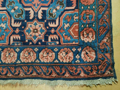 Caucasian Seychor Rug Handmade Wool Carpet Vintage Antique 1900 Organic Dye