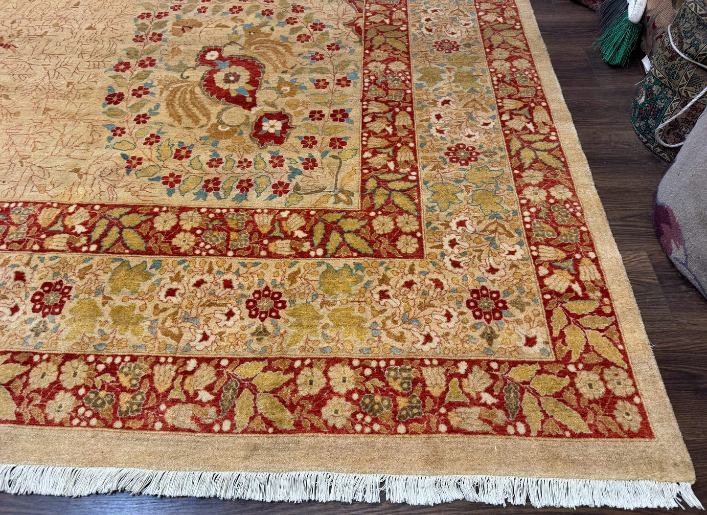 Persian Rug Palace Size Pak 13x17 Hand Knotted Wool Haji Jalili Beige Rust