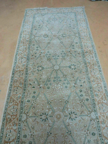 Vintage Handmade Pakistan Wool Rug Runner Hand Knotted Safavieh 2 Feet 8 Inches By 12 Feet
