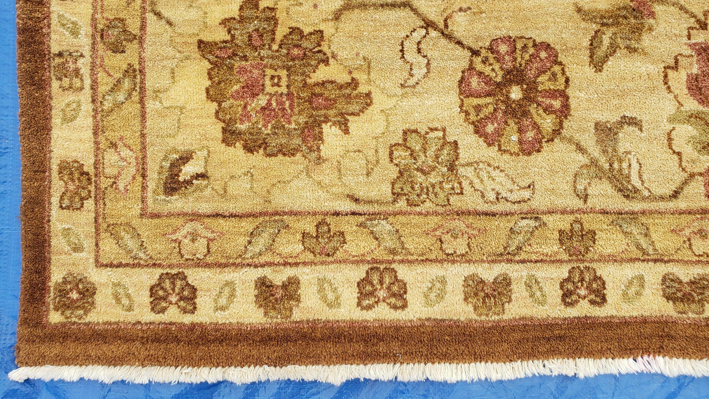 Indo Persian Rug Mahal Sultanabad Handmade Wool Area Rug 10x14 Burnt Orange Beige