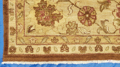 Indo Persian Rug Mahal Sultanabad Handmade Wool Area Rug 10x14 Burnt Orange Beige