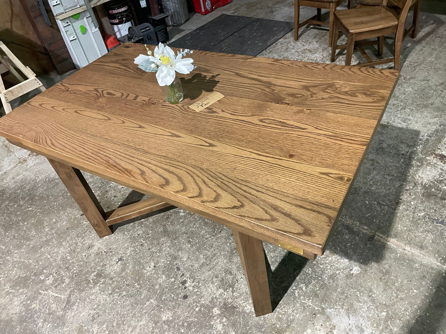 Oak Wood Megan Style Dining Table 64 Inch Ready To Ship Today