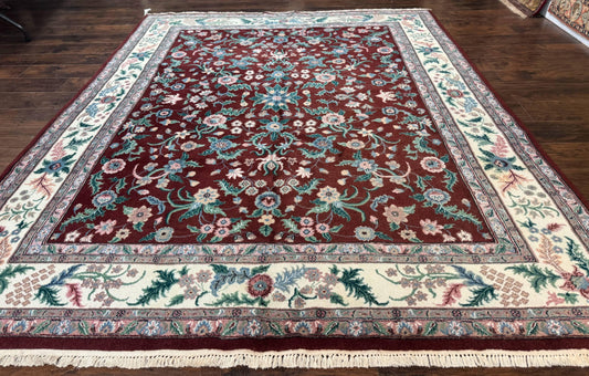 Red floral rug