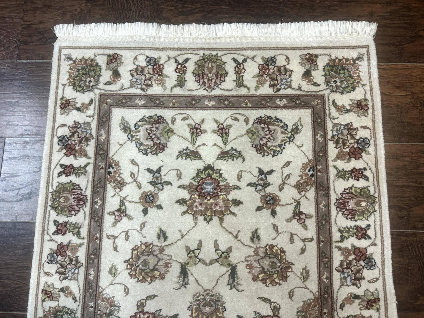 Pak Persian Runner Rug 2.6 X 8ft Handmade Wool and Silk Highlights