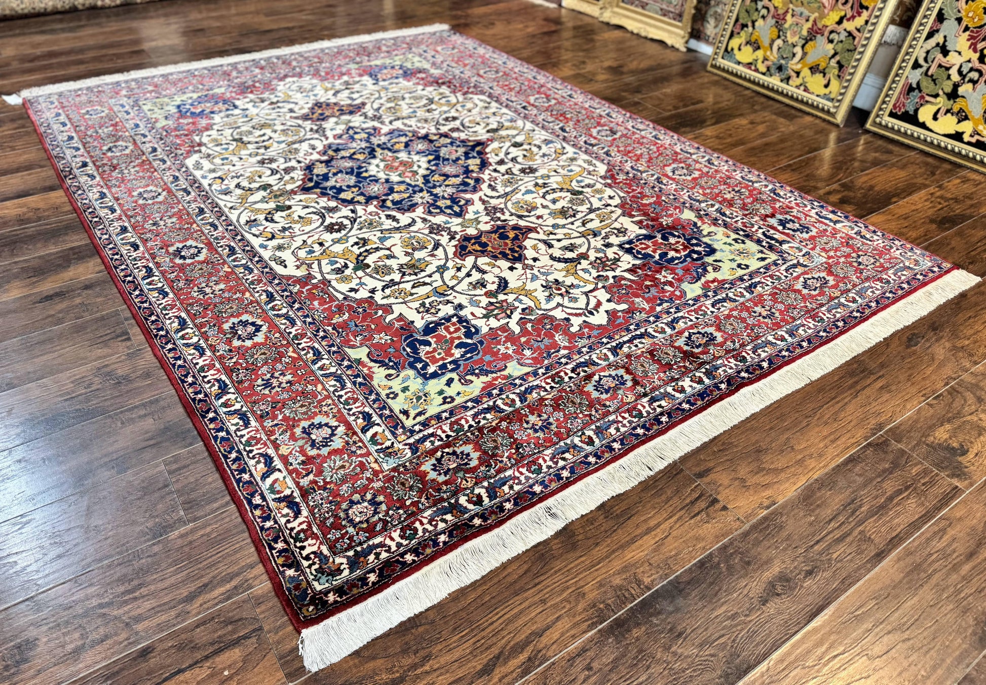 Isfahan wool rug