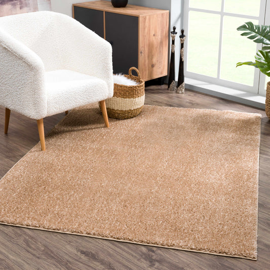Judy Brown Washable Area Rug - Stylish Durable Easy to Clean