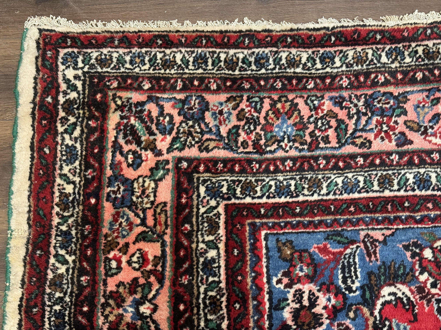 Palace Size Persian Rug 10X21 Ft Hamadan Bibikabad Antique Wool Ivory Field Oversized