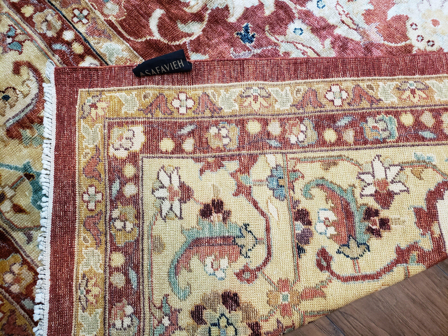 Safavieh Wool Hand Knotted 10x14 Egyptian Mahal Rug Auburn Red Gold