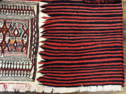 Persian Saddle Cover Rug Shashavan Nomadic Wool Antique Handcrafted 1960s