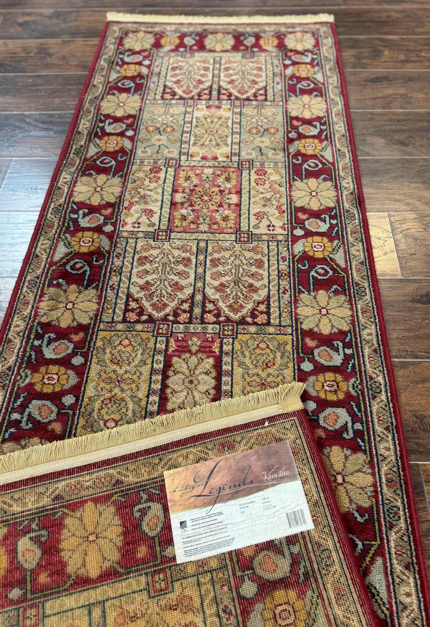 Karastan Runner Rug Antique Legends Bakhtiari 2200 Vintage Wool Panel Design