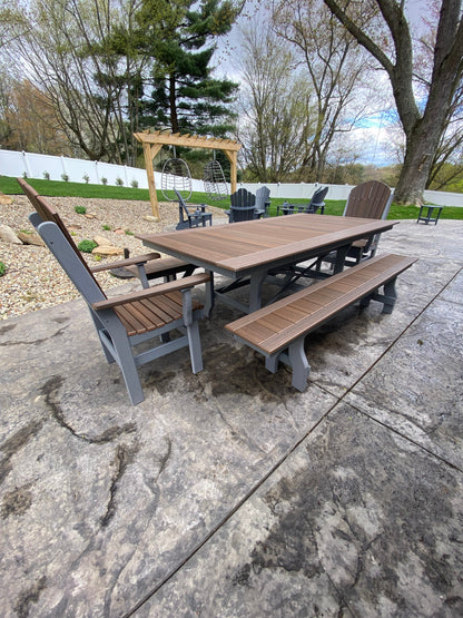 Ben Outdoor Dining Table HDPE All Weather Lumber With Stainless Steel Hardware