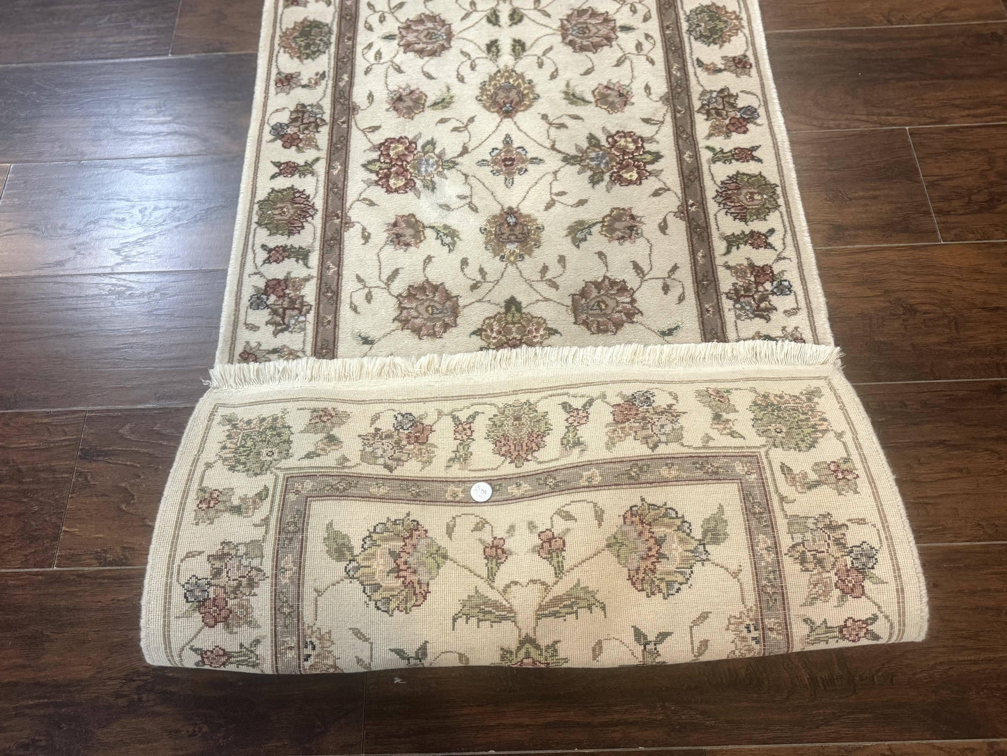 Pak Persian Runner Rug 2.6 X 8ft Handmade Wool and Silk Highlights