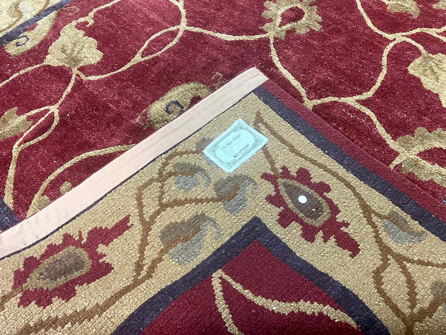 Tibetan Aubusson Rug 8x10 Handmade Wool Floral Vintage Traditional