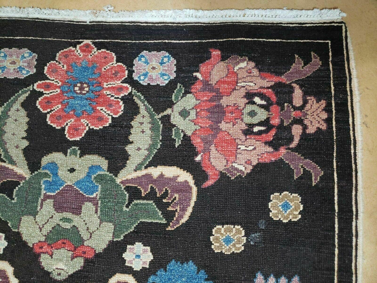 Antique Karabagh Caucasian Rug Handmade Wool Carpet Organic Dye 4 Ft 5 In By 16 Ft 1 In