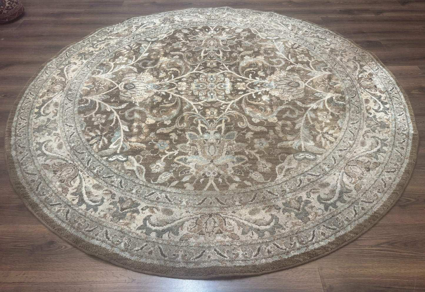 Karastan Rug Euphoria Round 8x8 Ft Indo Mahal Design Contemporary