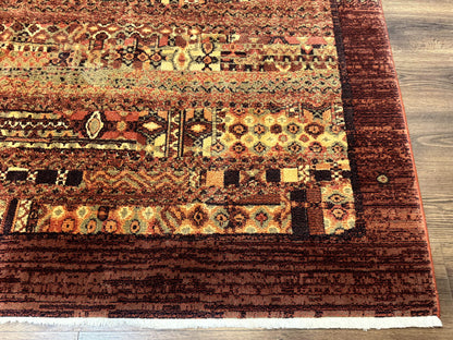 Wool Contemporary Area Rug Brown Belgium Power Loomed 8x11 Couristan