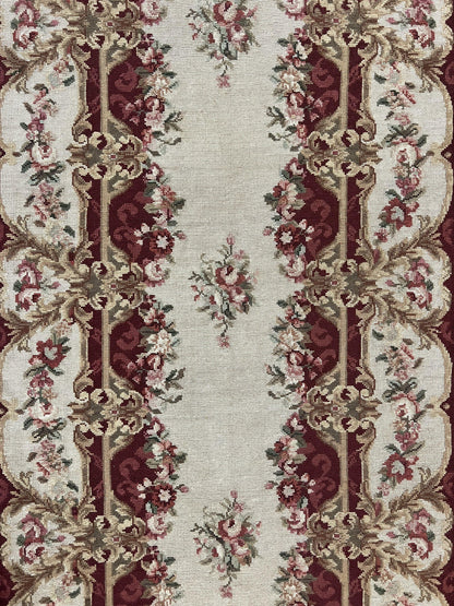Needlepoint Runner Rug Tan Flatweave Hallway Rug Aubusson European Design