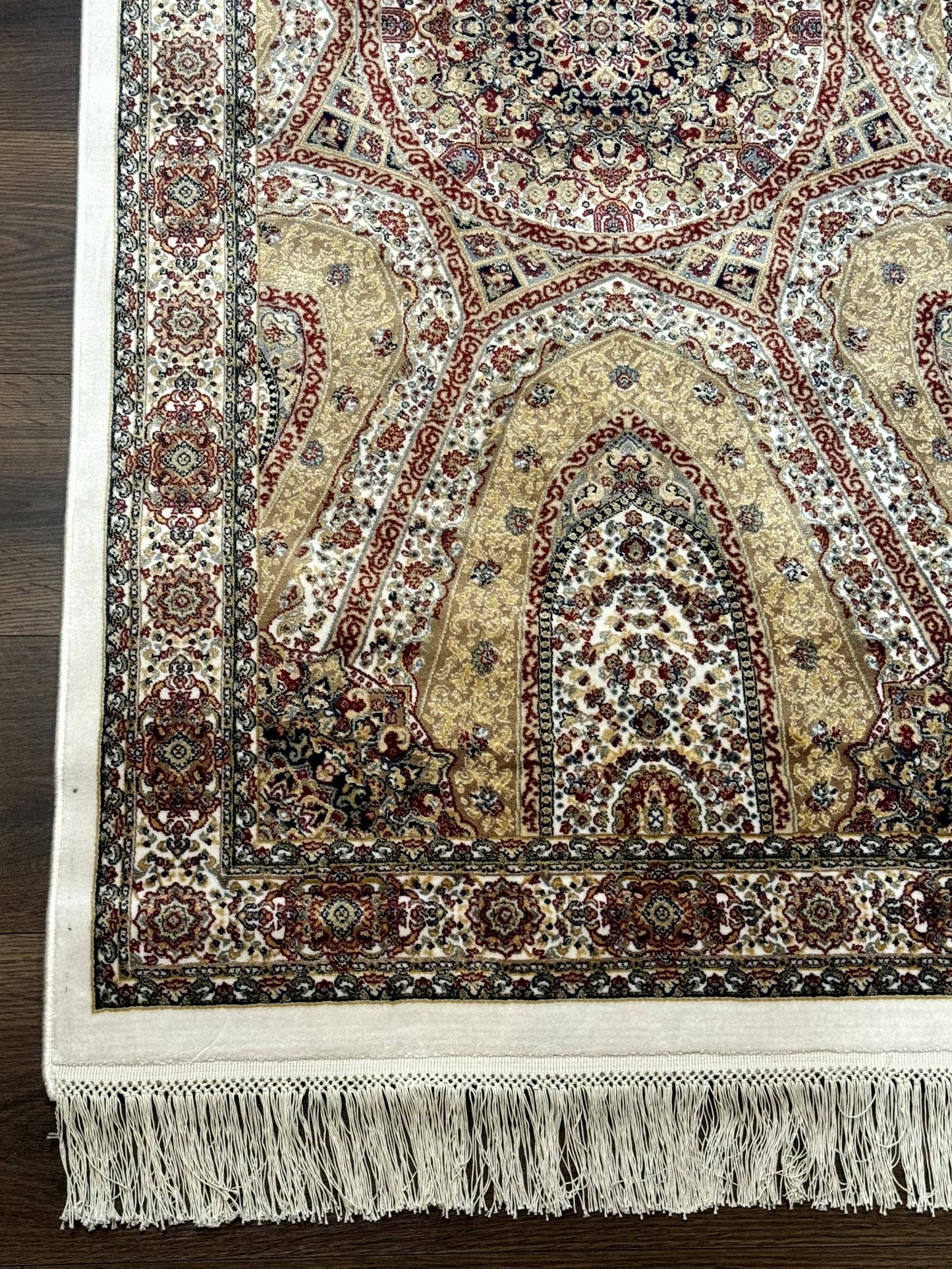 Turkish Silk Runner Rug 2.6 By 12 Hereke Mamluk Bamboo Silk Contemporary Power Loomed New