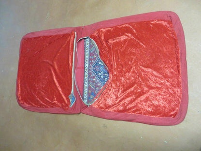 Turkish Floral Wool Rug Pillow Cover Antique Handmade Two Piece Cushion