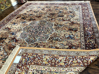 Karastan Rug 10x14 Persian Hunting Wool Pile Vintage Power Loomed In USA