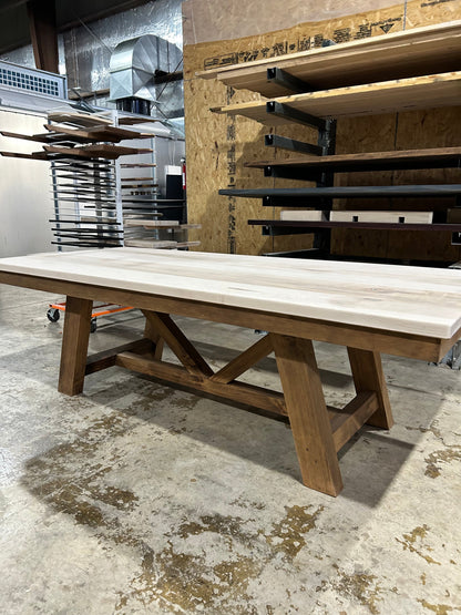 Harmony Style Bench With 1 Inch Or 2 Inch Top Options For Matching Table