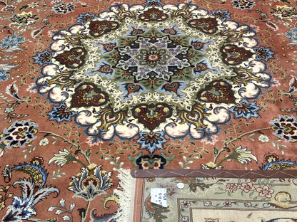 Persian Tabriz Rug Palace Size 12x17 Medallion Carpet Fine 250 KPSI Stunning