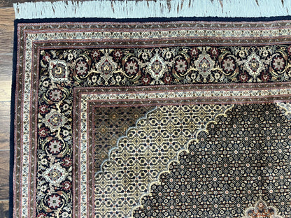 Persian Tabriz Rug 7x10 Hand Knotted Wool Vintage Carpet Collection