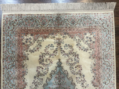 Karastan Kirman Wool Rug 4x6 Pastel Ivory Vintage Discontinued