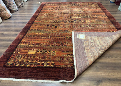 Wool Contemporary Area Rug Brown Belgium Power Loomed 8x11 Couristan