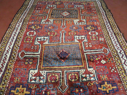 Antique Moroccan Hand Knotted Runner Rug Three Foot Seven Inch By Eight Foot Nine Inch Red Tribal Geometric