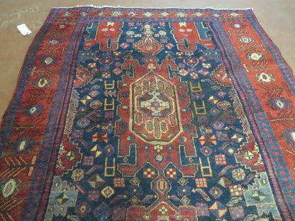 Antique Handmade Floral Tribal Oriental Turkish Wool Rug 4 Ft By 10 Ft